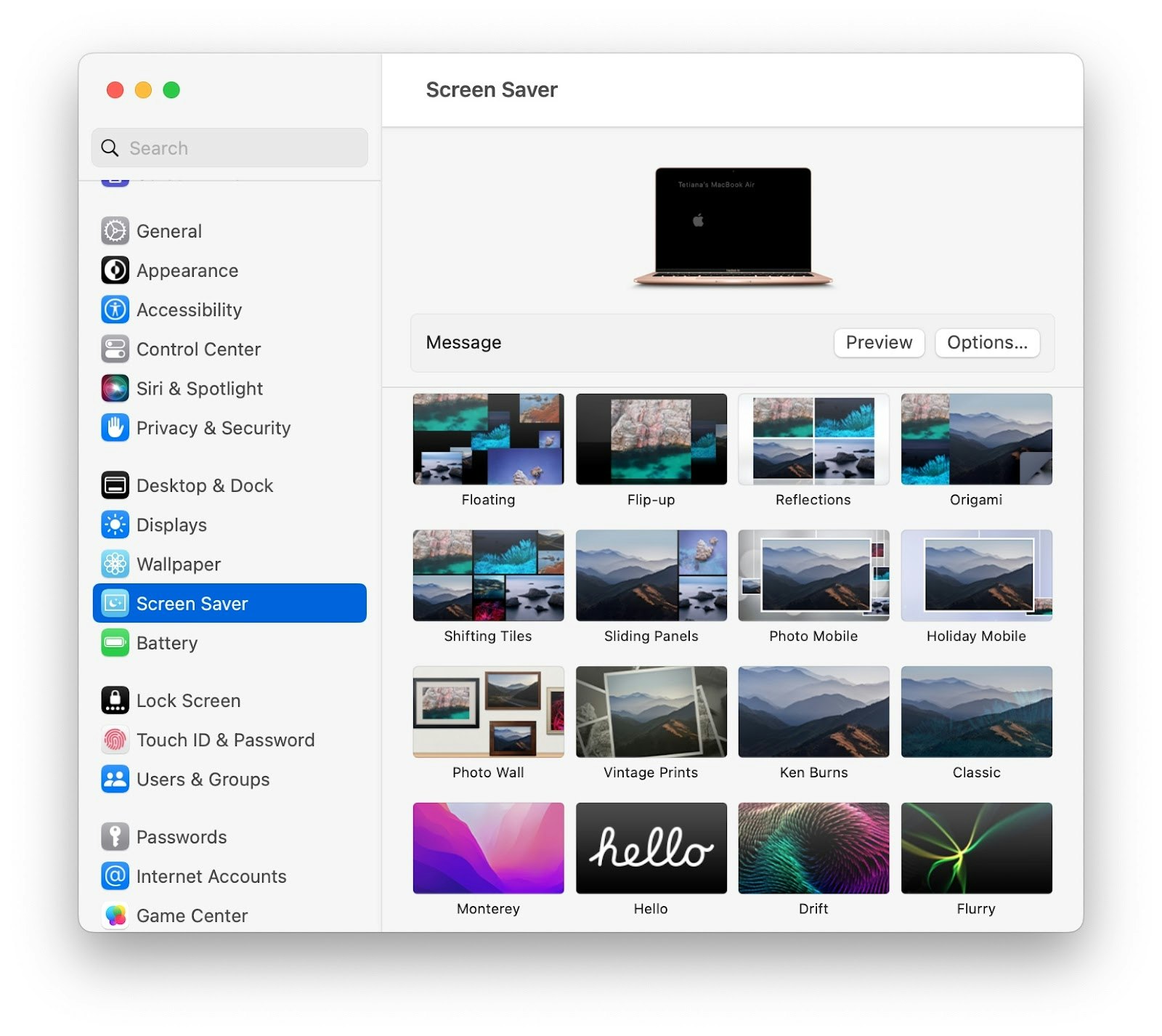 install screensaver mac