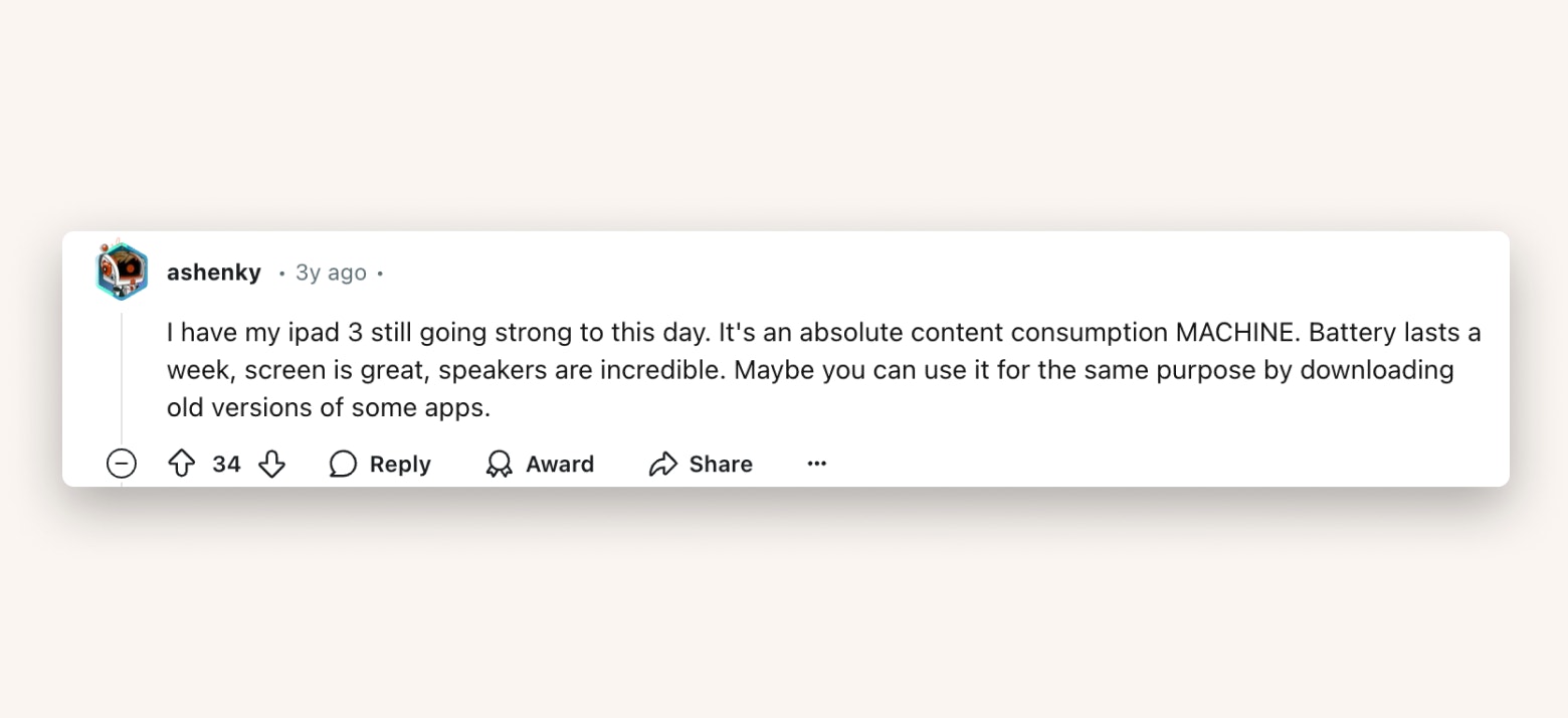 iPad 3 comment reddit