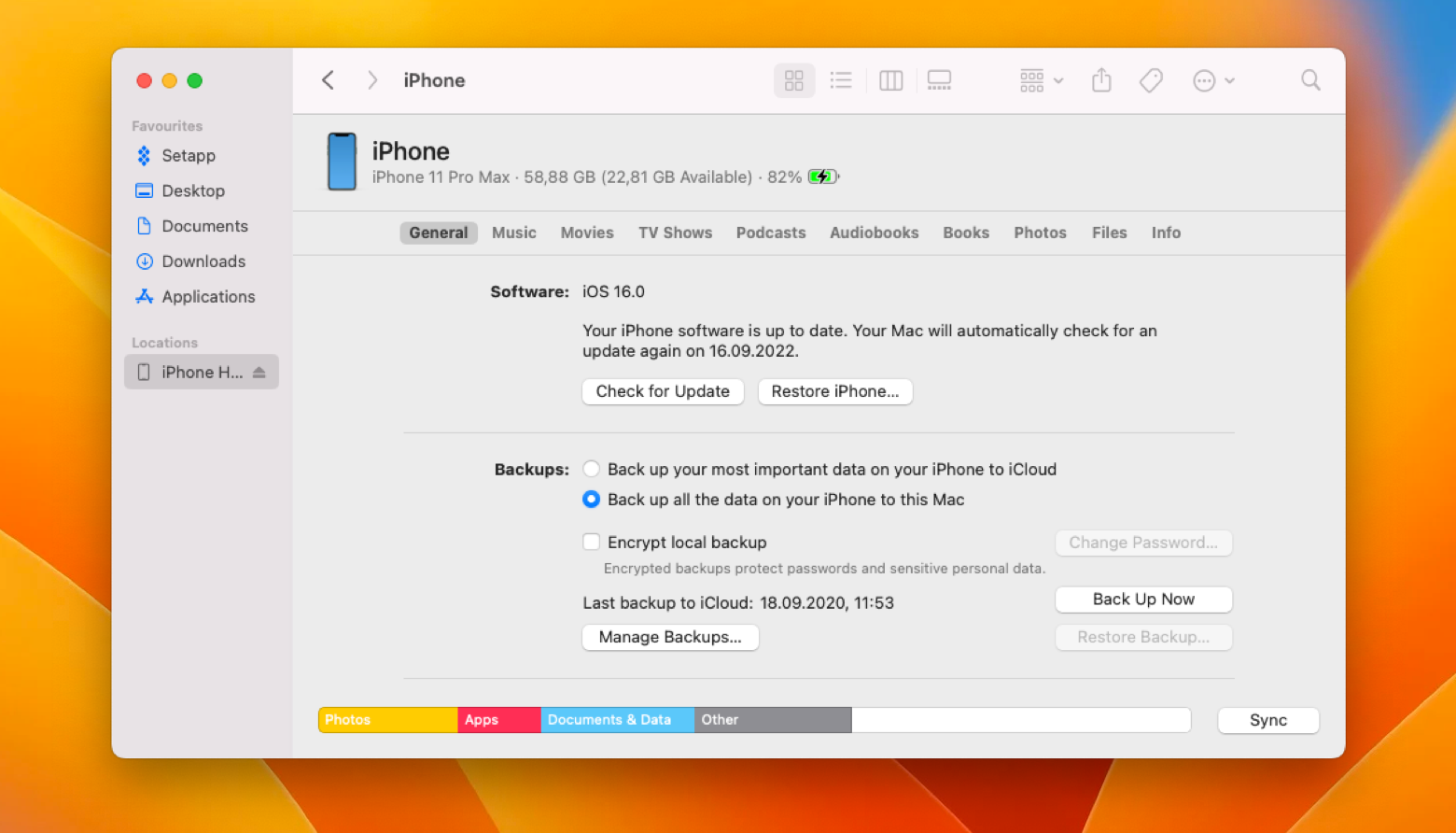 disconnect iPhone in Finder disconnect iPhone in Finder