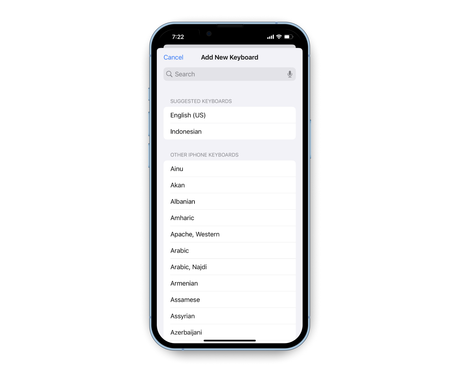 switch languages for voice typing