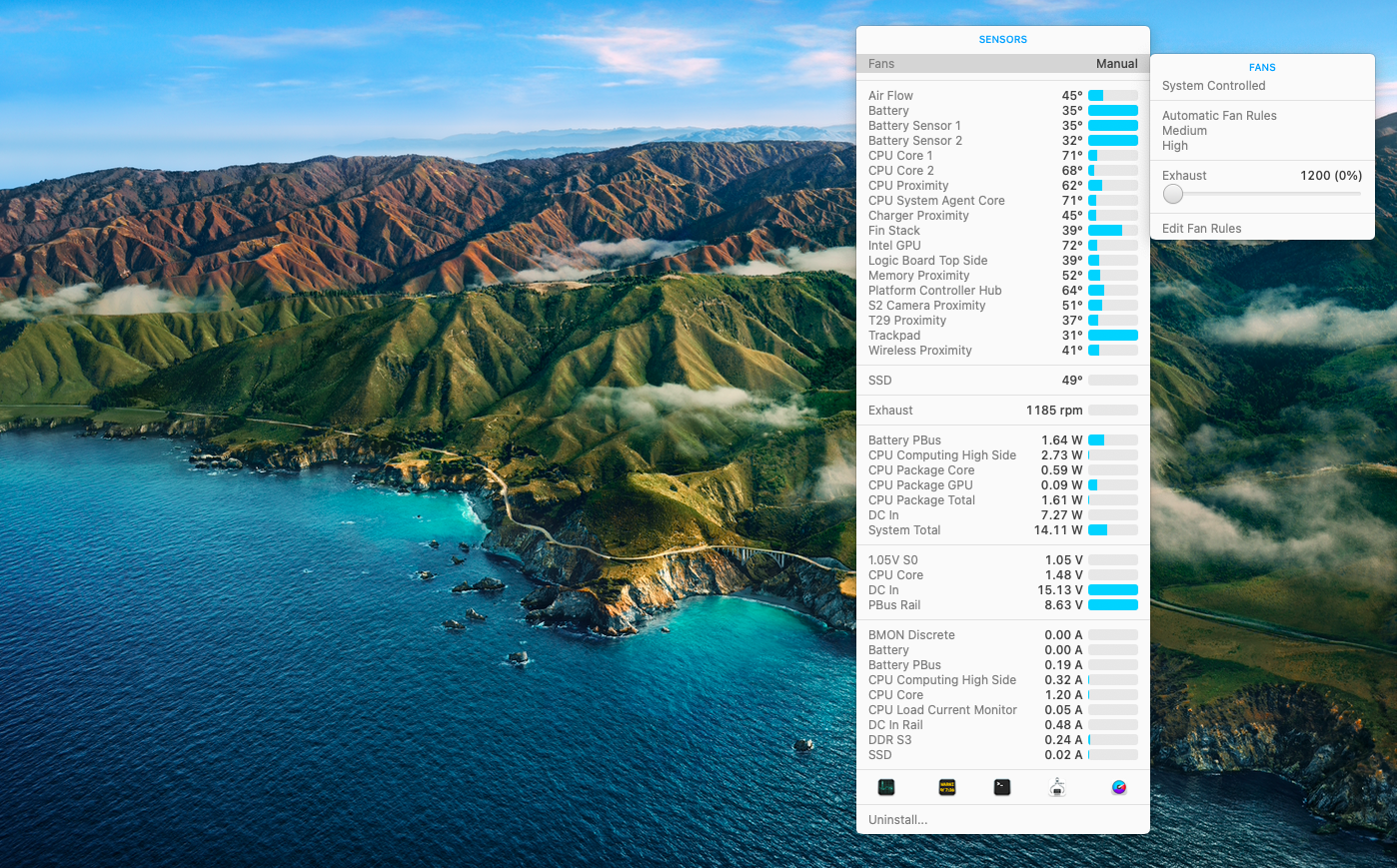 macs fan control settings