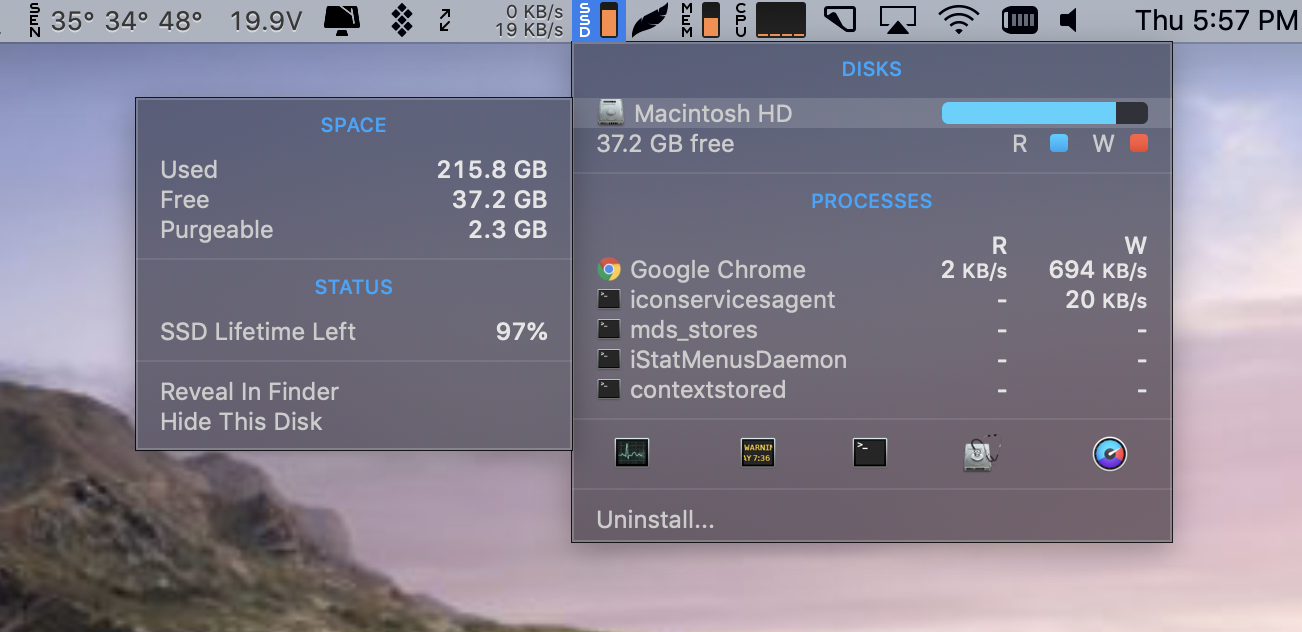 Monitoring Mac’s disk usage