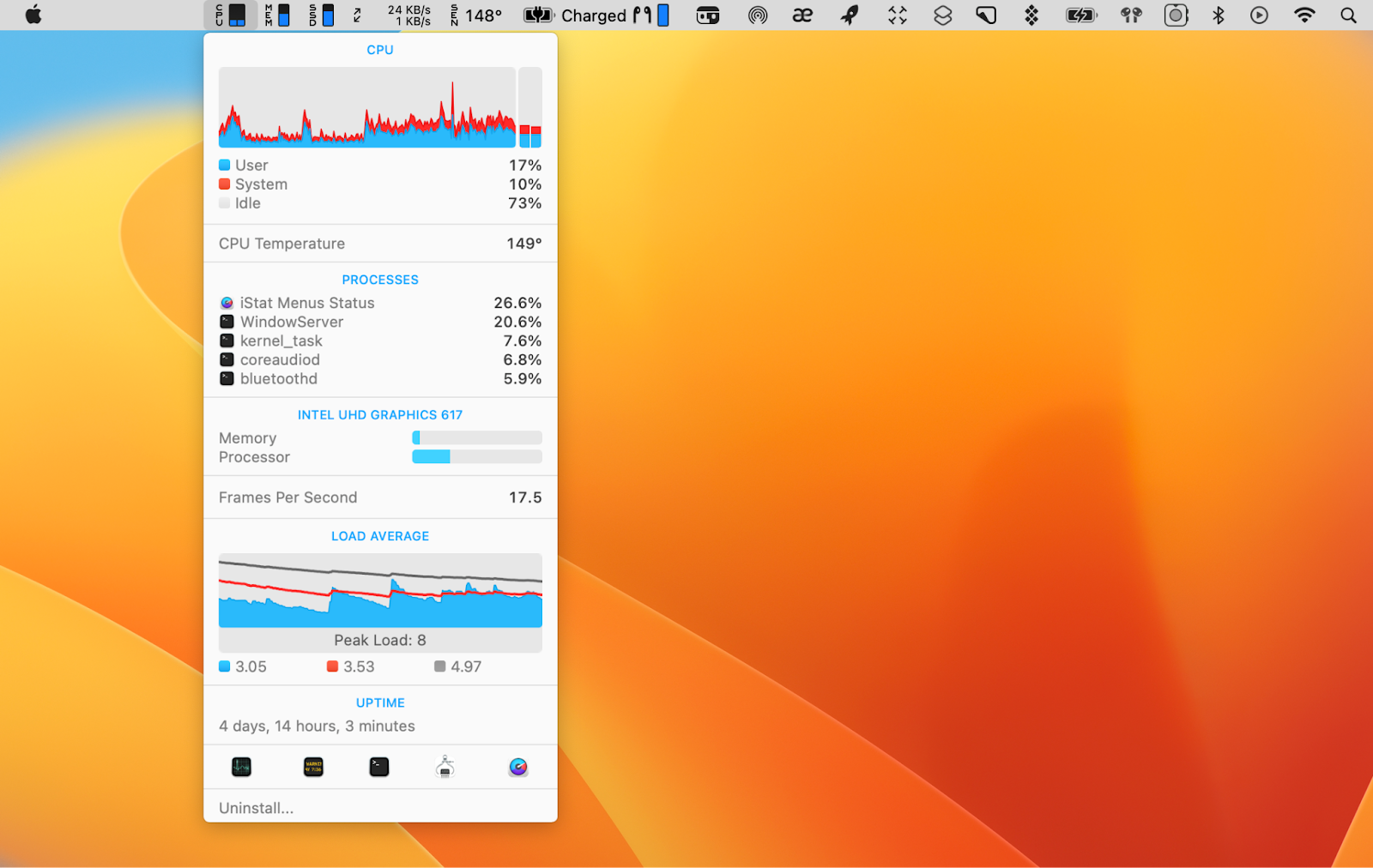 how can you remive istat menus from the bar