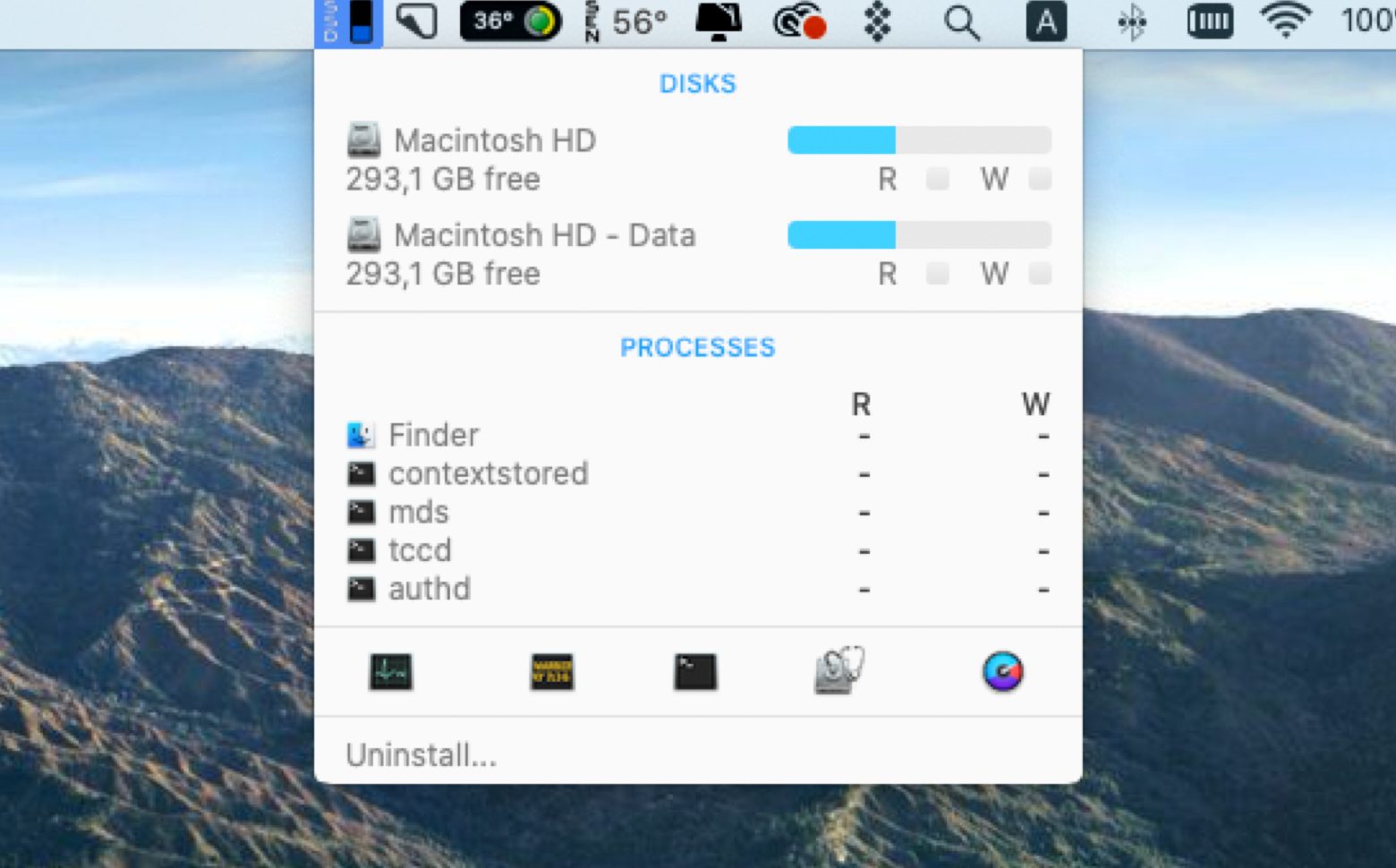 how to turn off istat menus