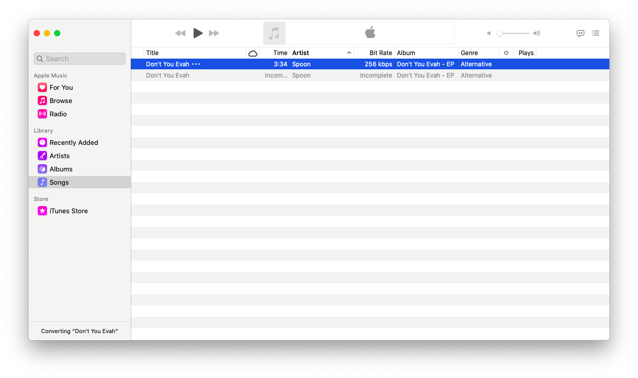 iTunes convert MP3 M4A Mac