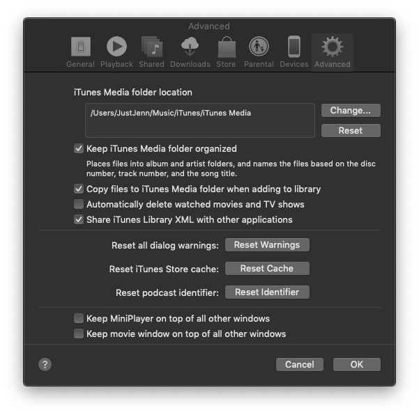 iTunes media folder location mac iTunes media folder location mac