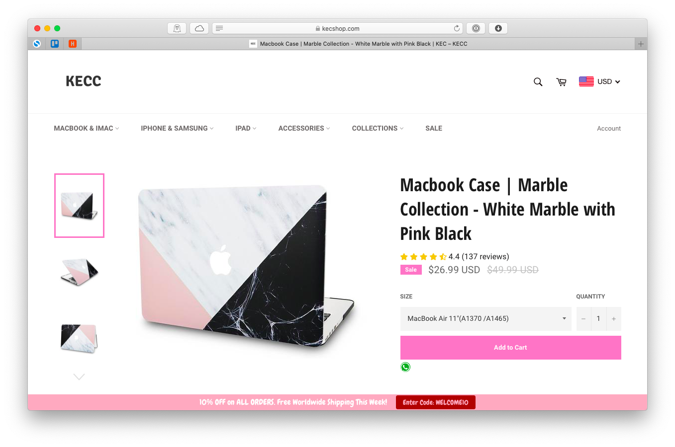 KECC marble MacBook case