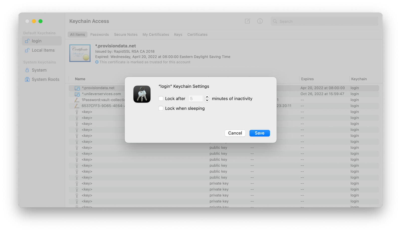 How to fix “assistantd wants to use the login keychain” message