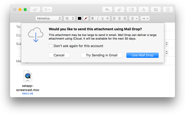 how to compress a file for email attachment mac