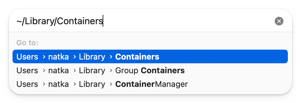 Library > Containers 