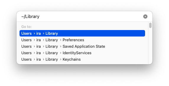 hide any file on Mac in the Library