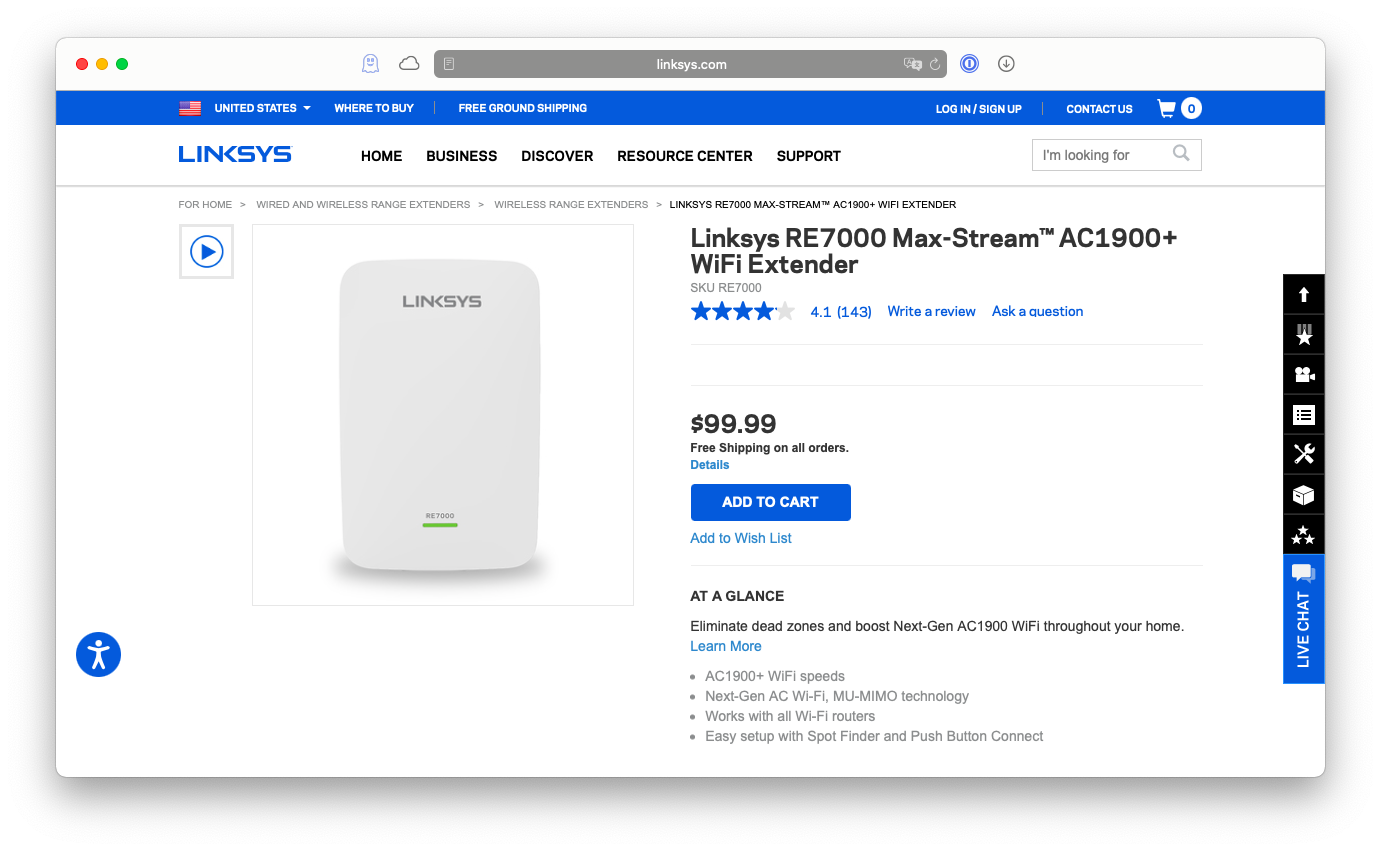 Linksys RE7000