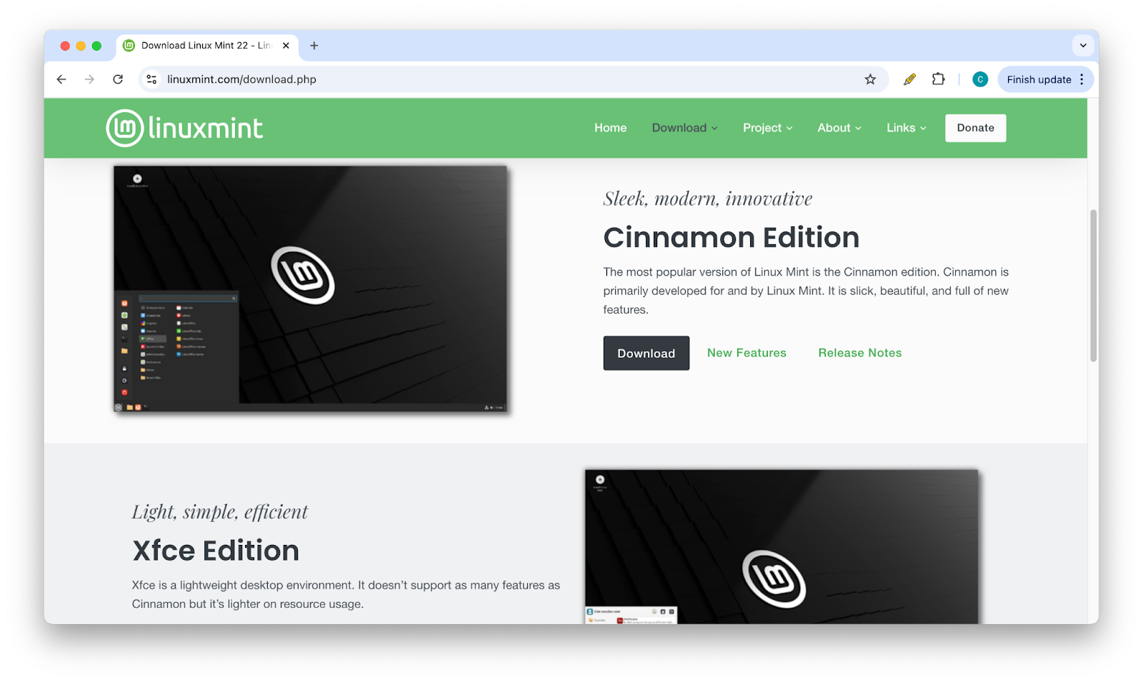 linux mint website