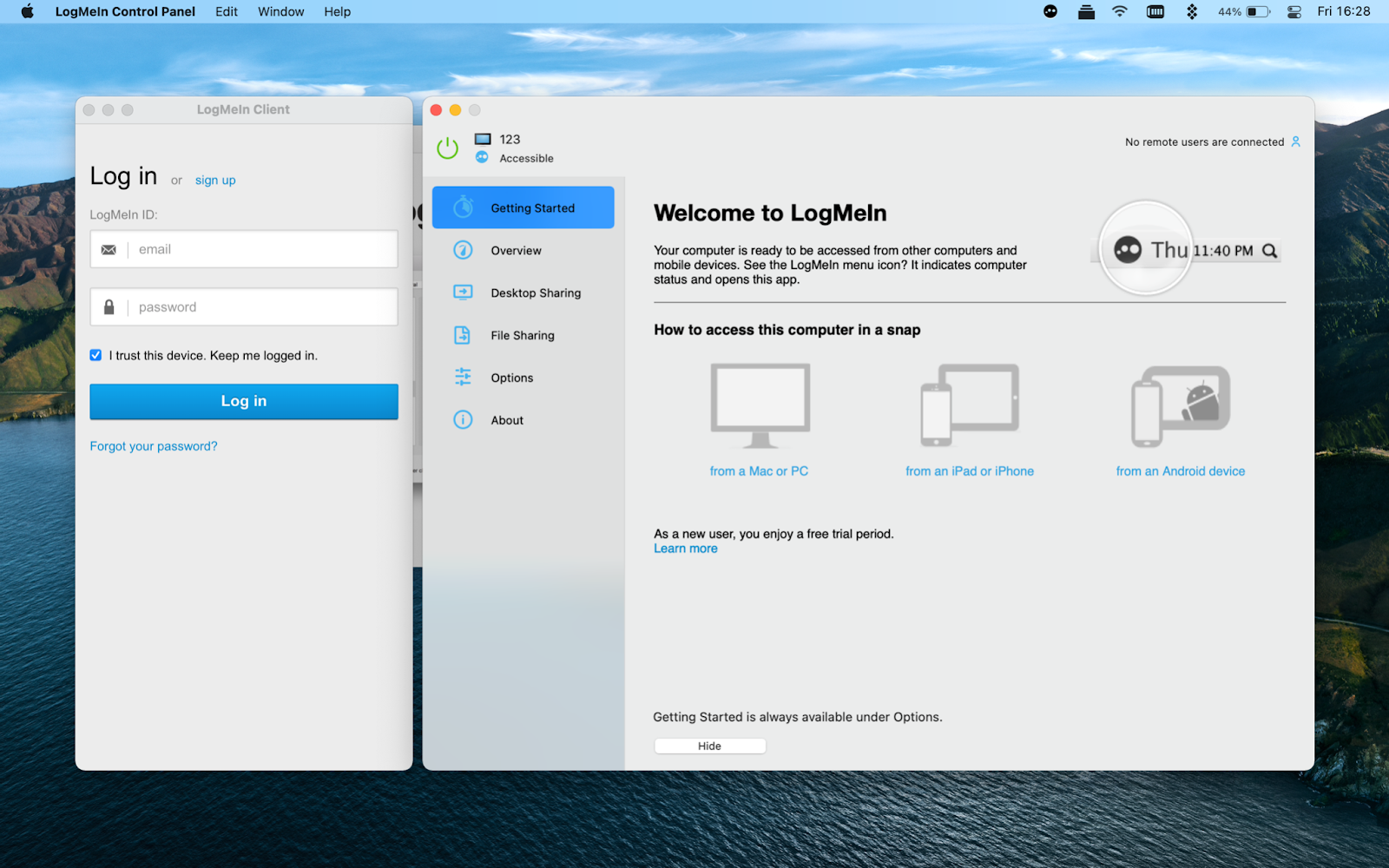 logmein-interface