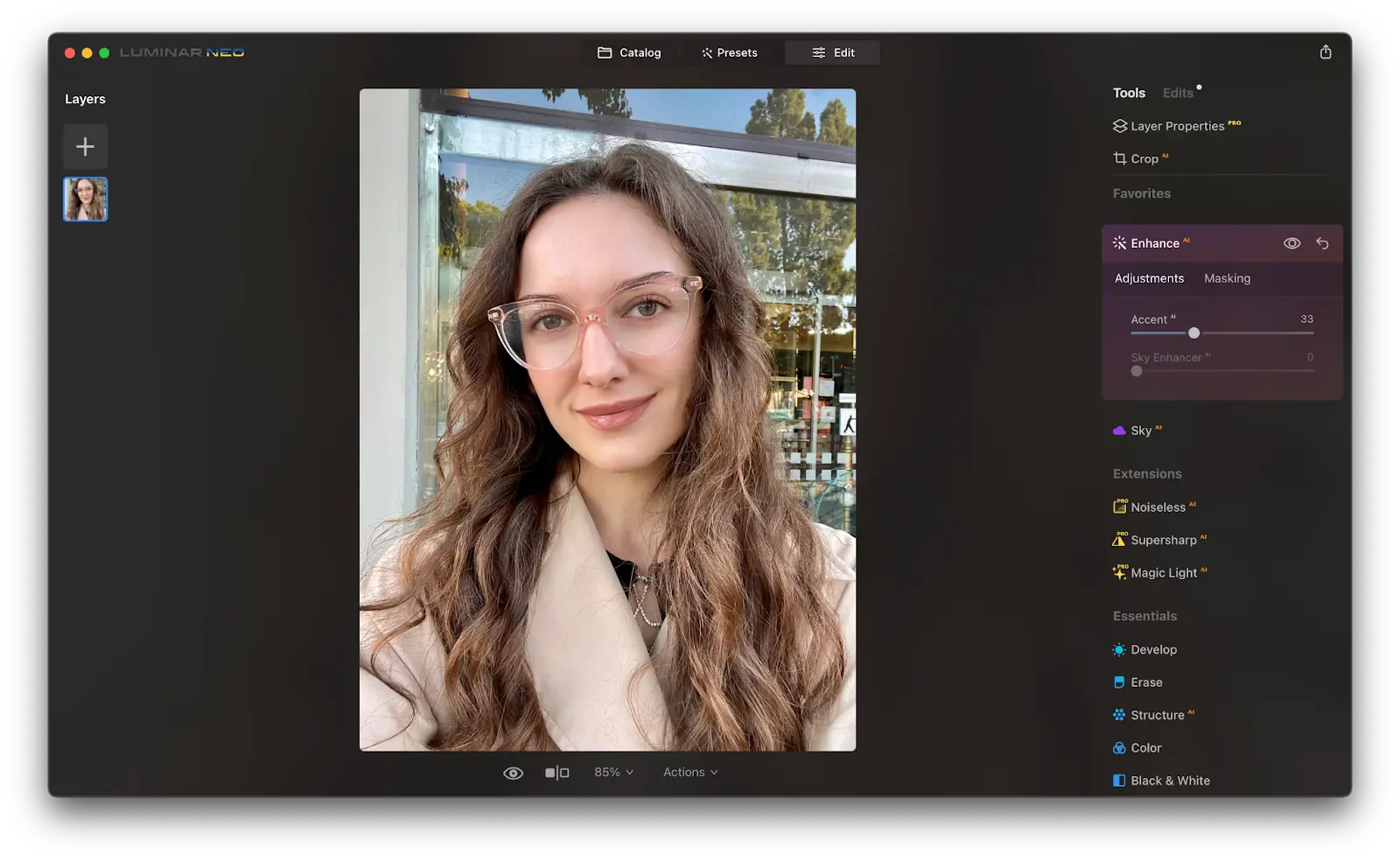 Luminar Neo AI photo editor