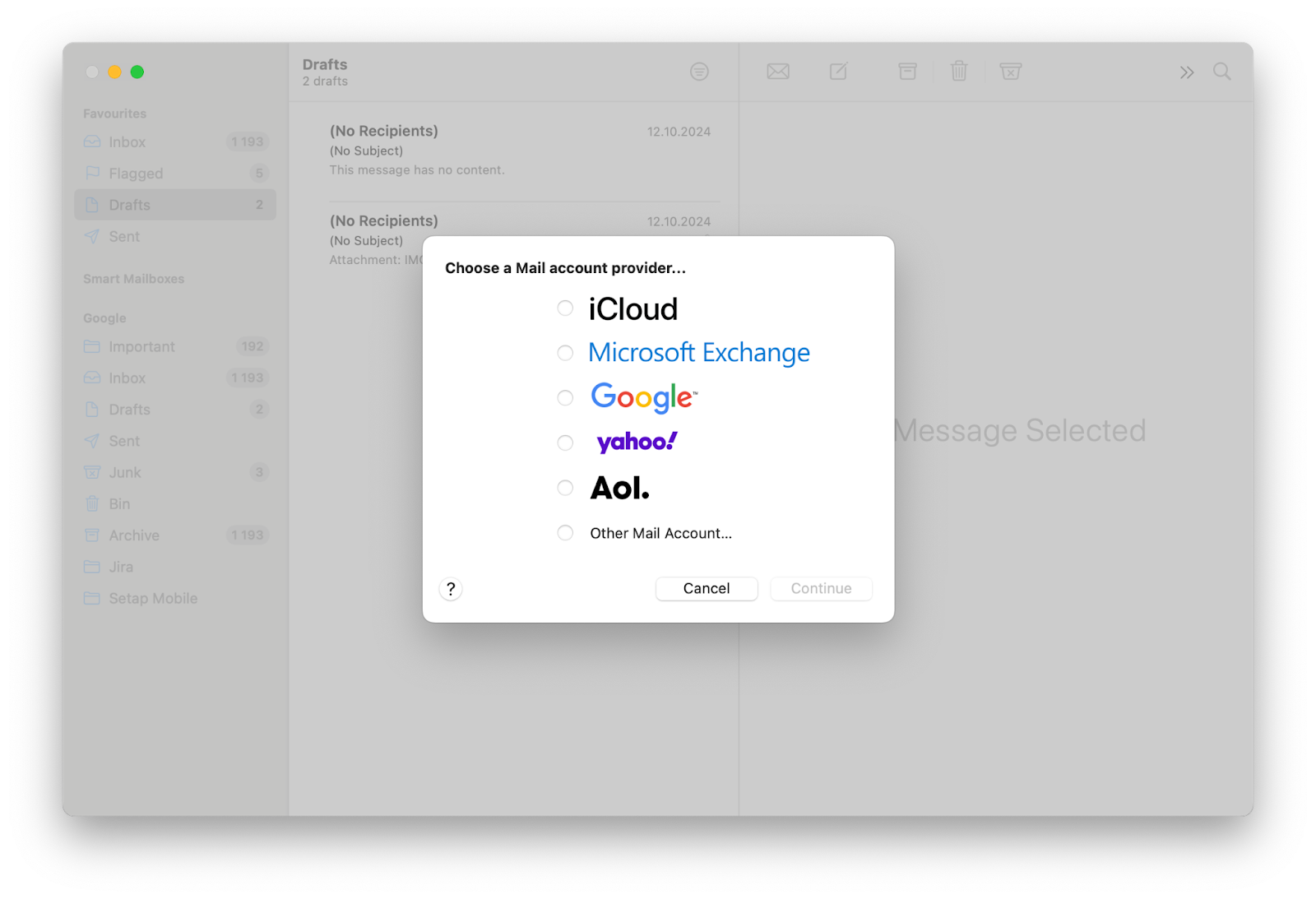 mac add email account to mail app