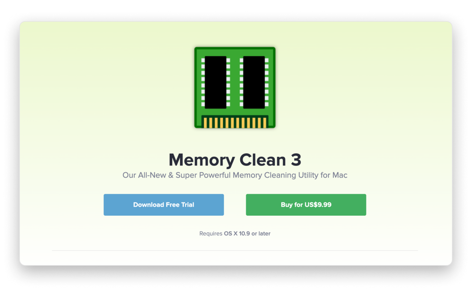 mac clean 3 memory cleaner app