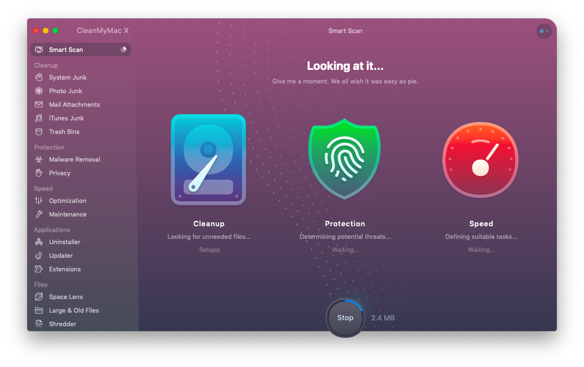 CleanMyMac optimize software
