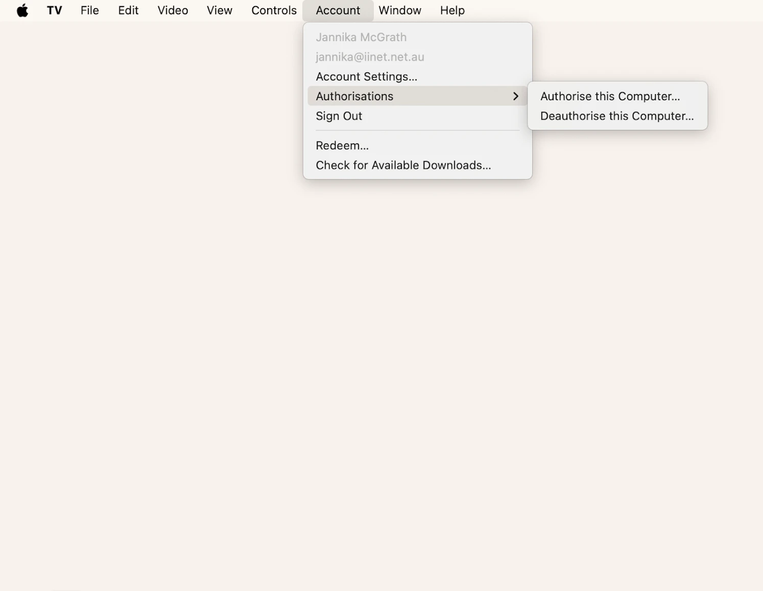 How to authorize MacBook for Apple TV