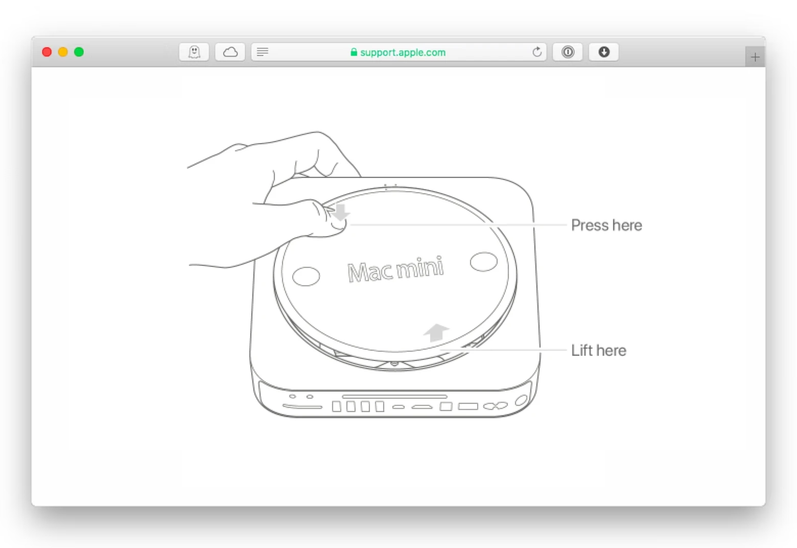 how to open Mac Mini | Source: apple.com