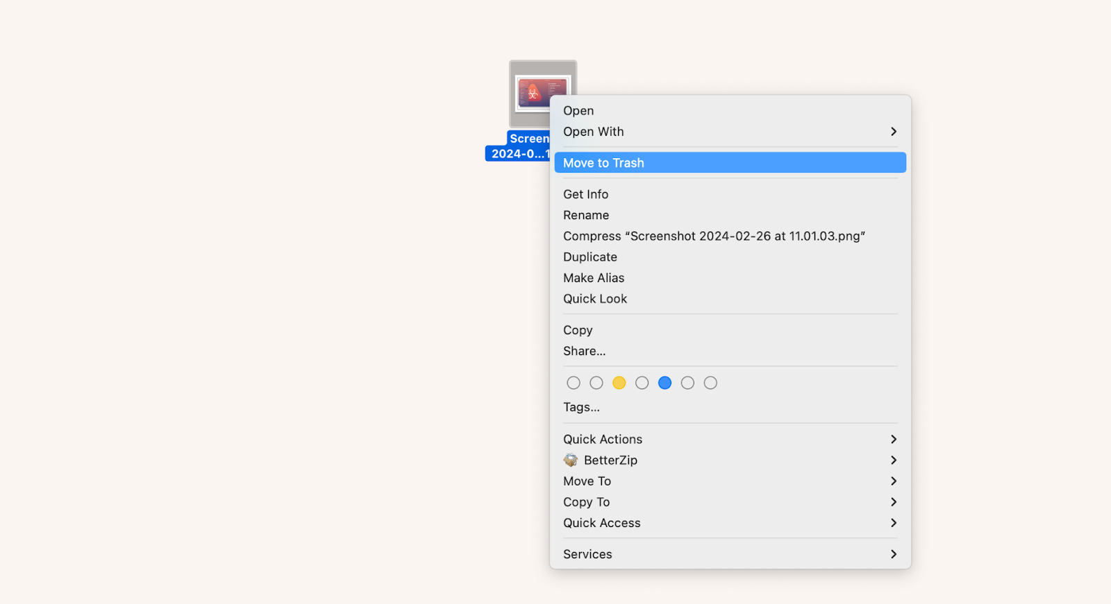 mac screenshot dropdown menu
