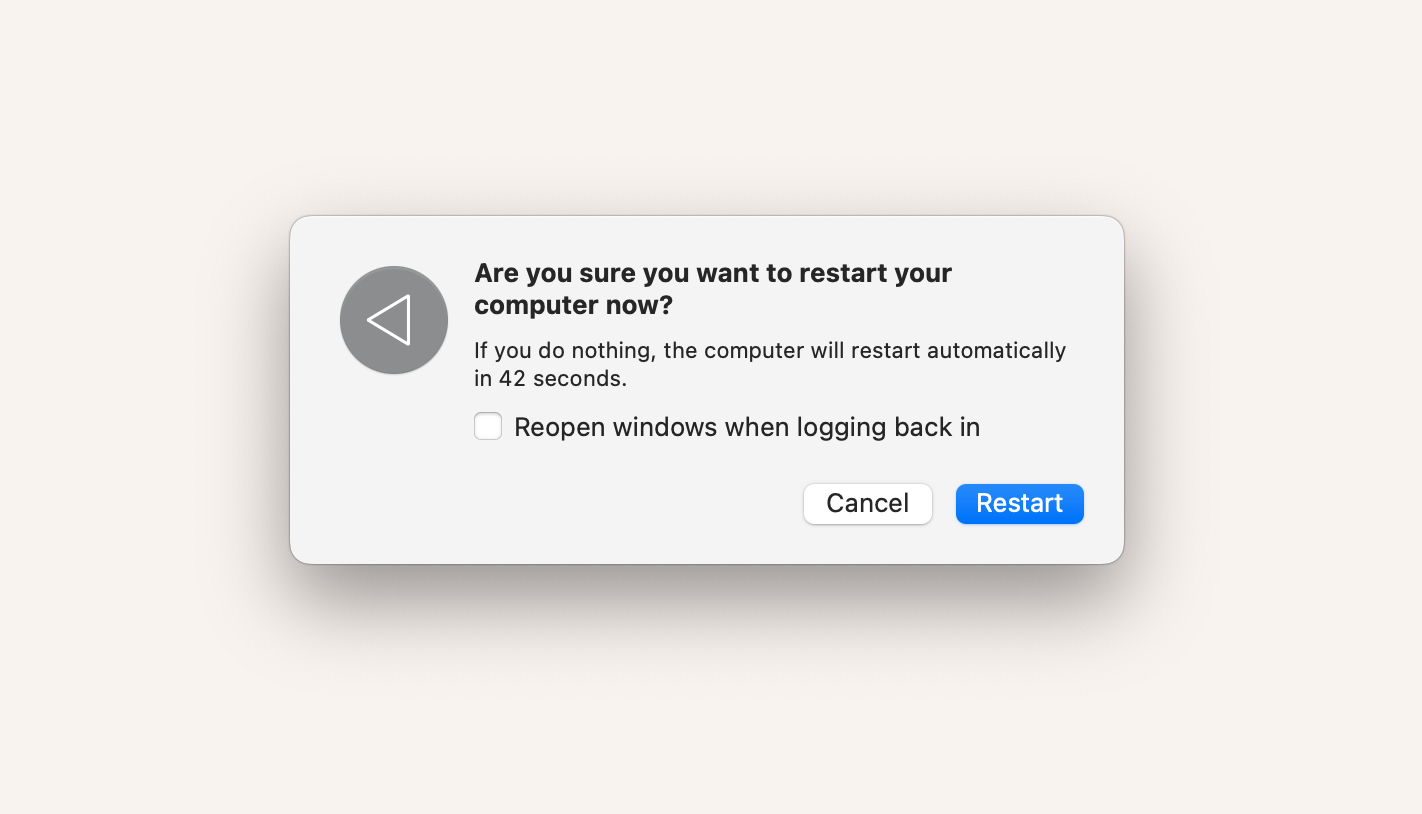 mac shut down option