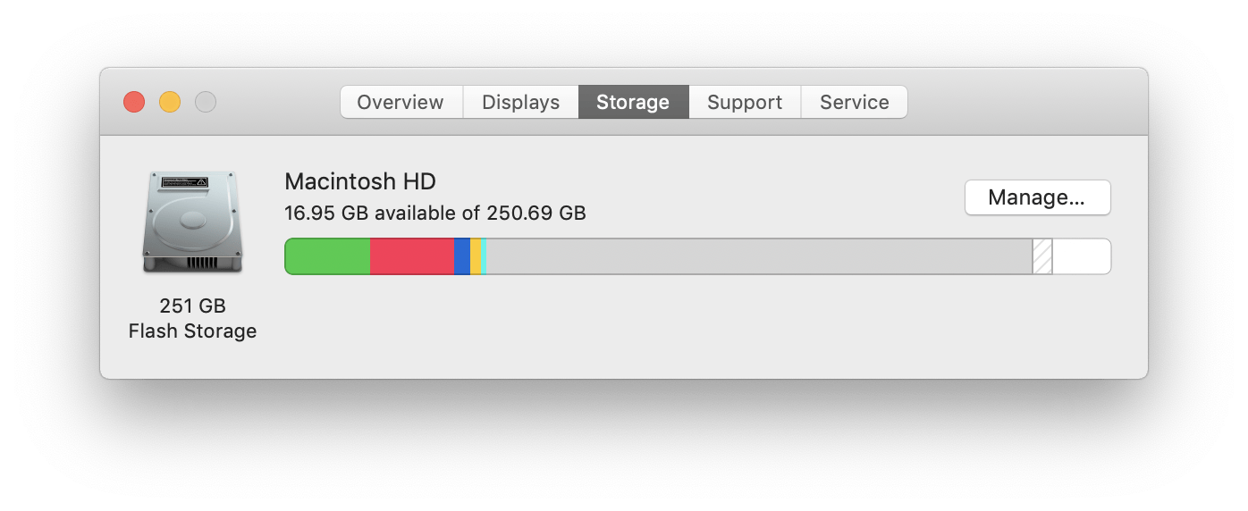 how to free disk space on mac onto a portable hard drive