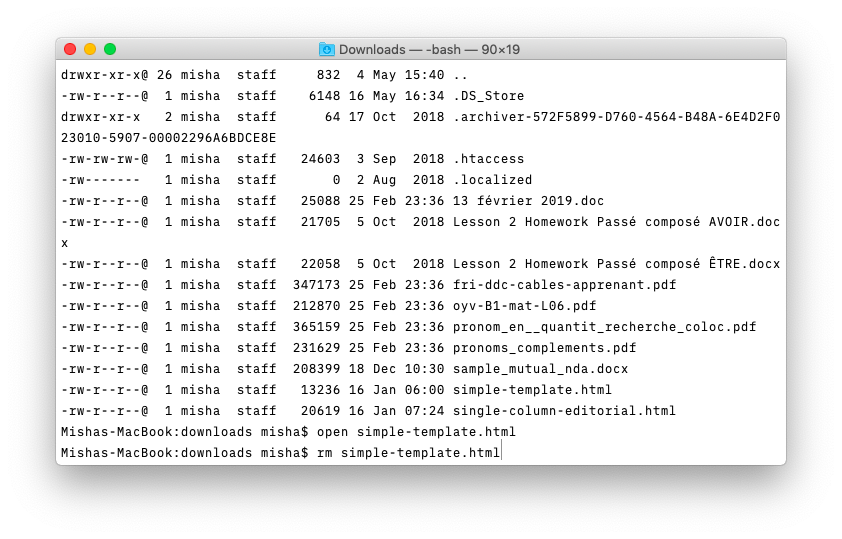 look for a word in file command line mac