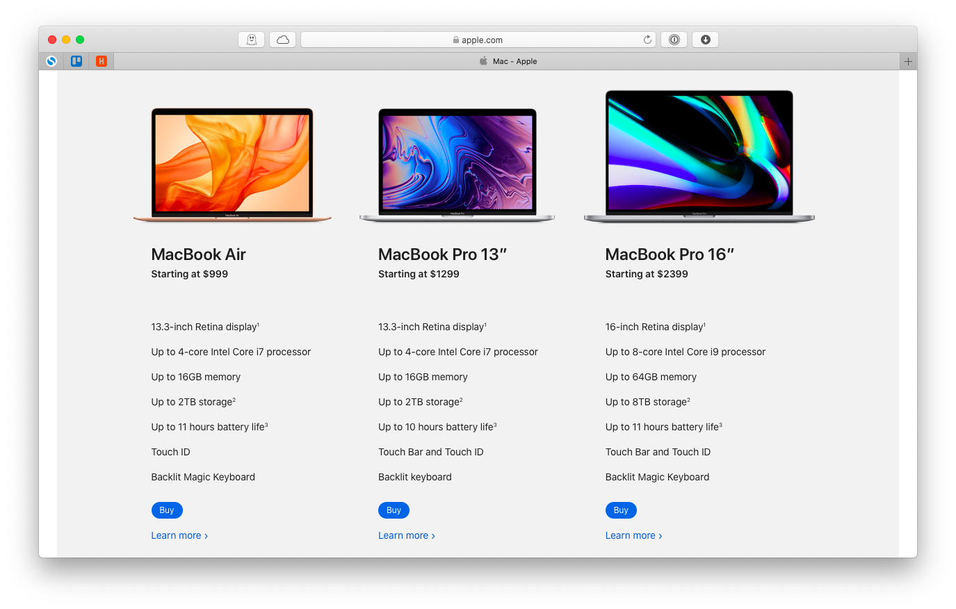 MacBook comparison Apple device upgrade