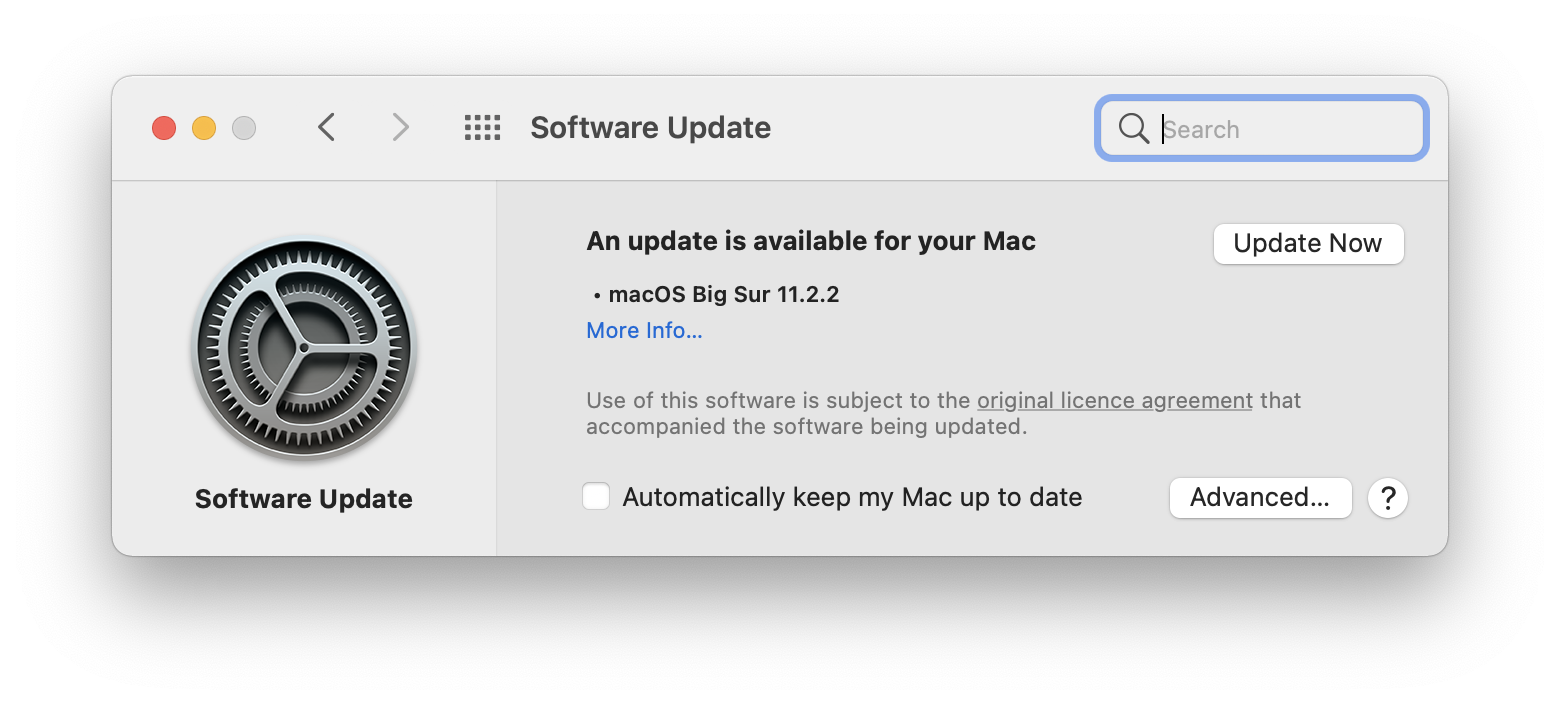 Update to macOS Big Sur