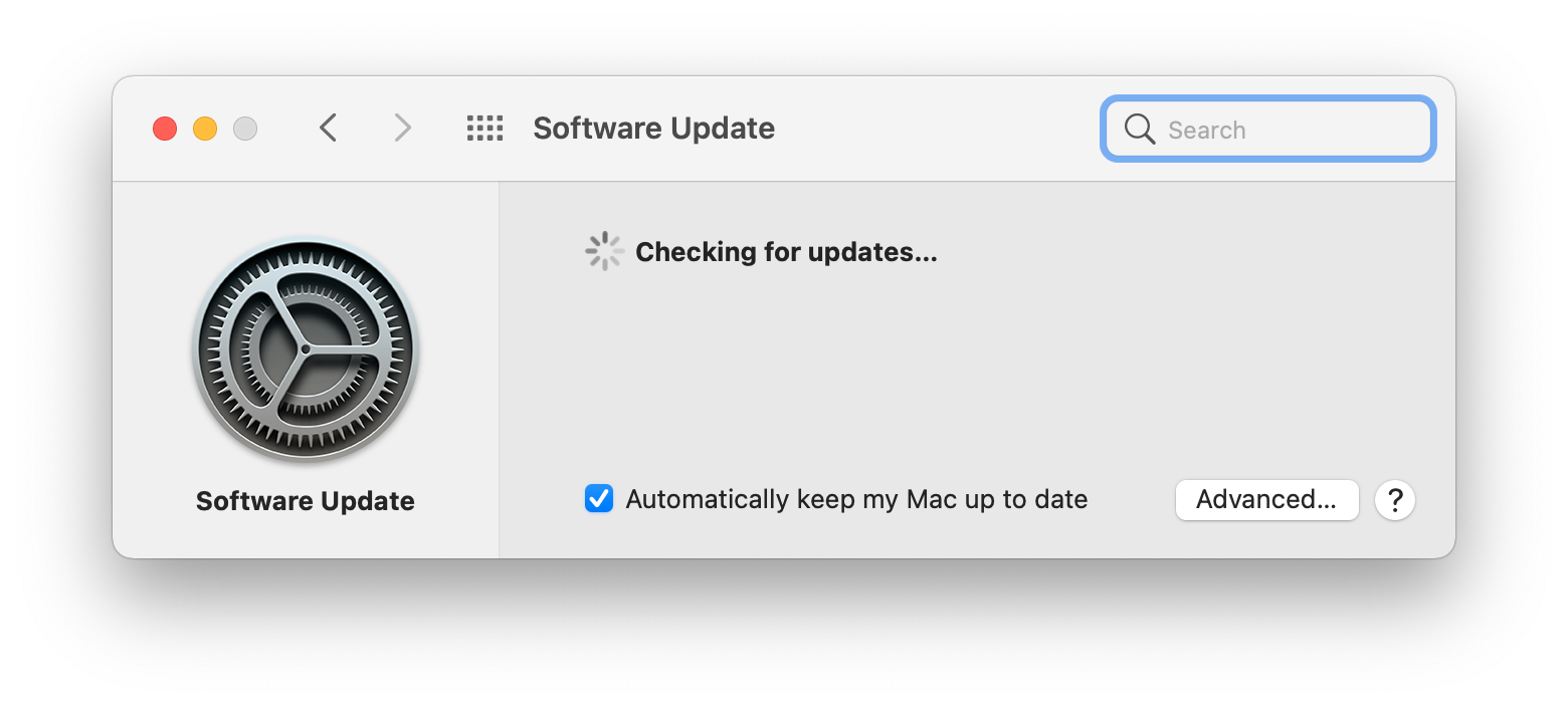 Checking for macOS updates