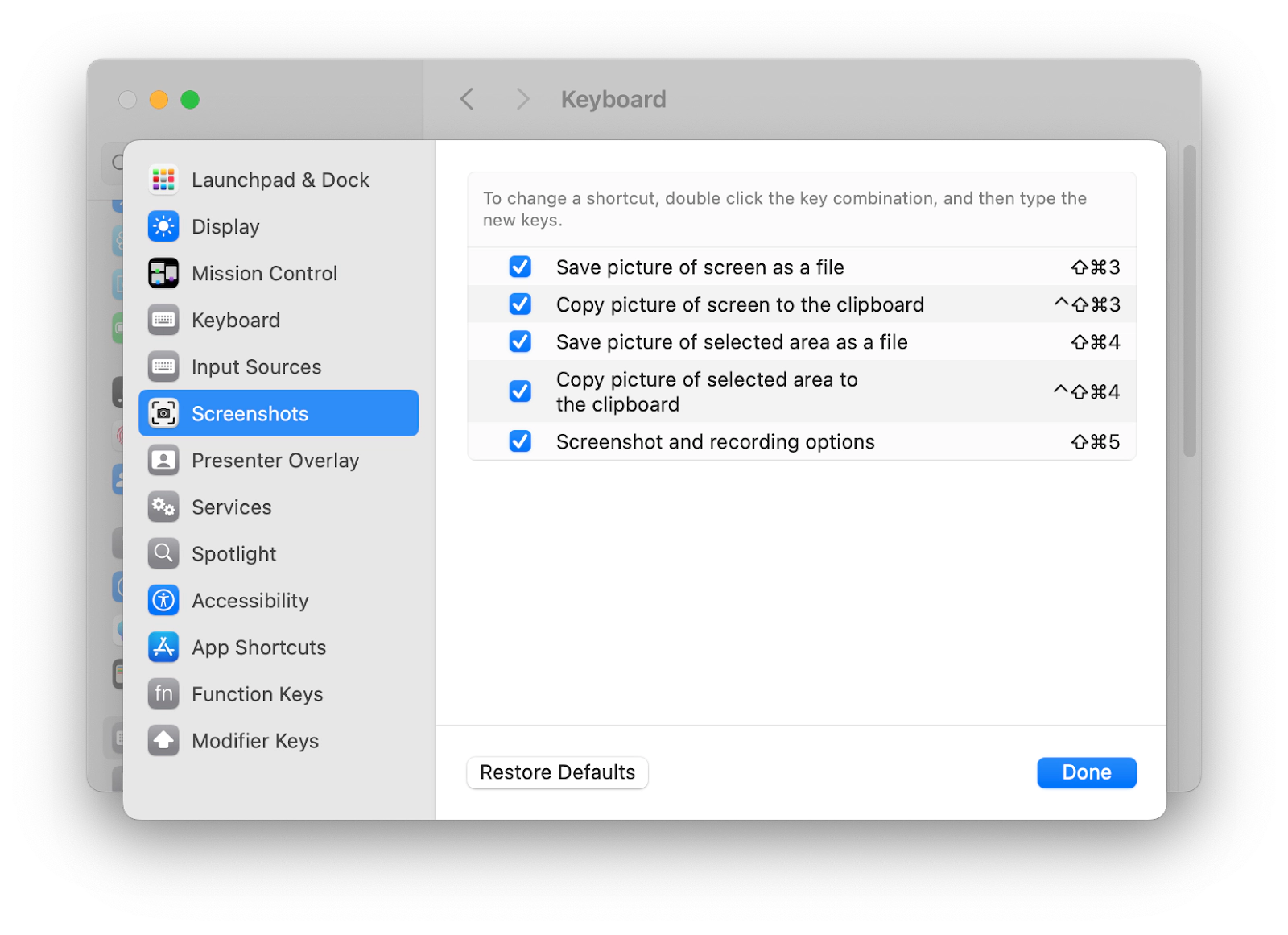 Mac Screenshot shortcuts