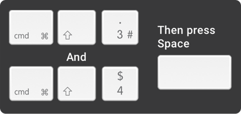 keystroke for screenshot in mac os