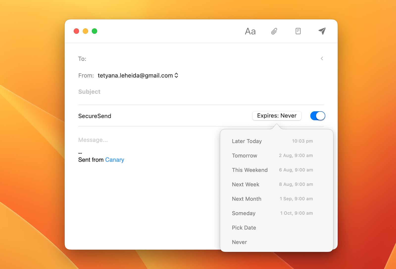 Mail app