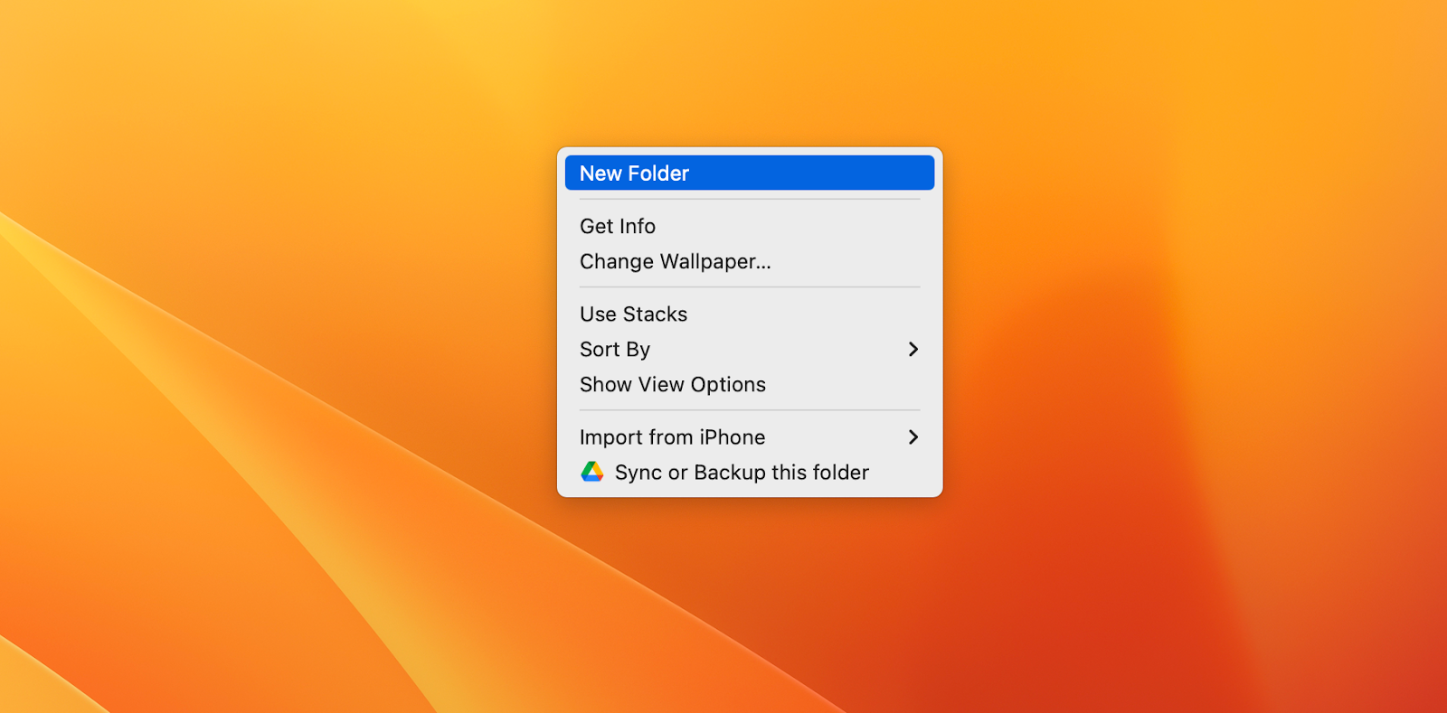 make folder mac using mouse or trackpad