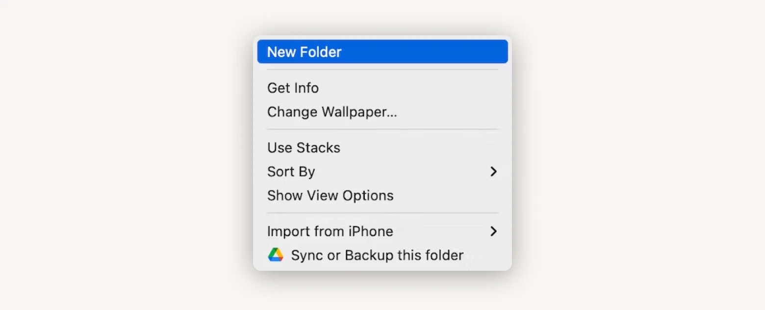 make folder mac using magic mouse or trackpad