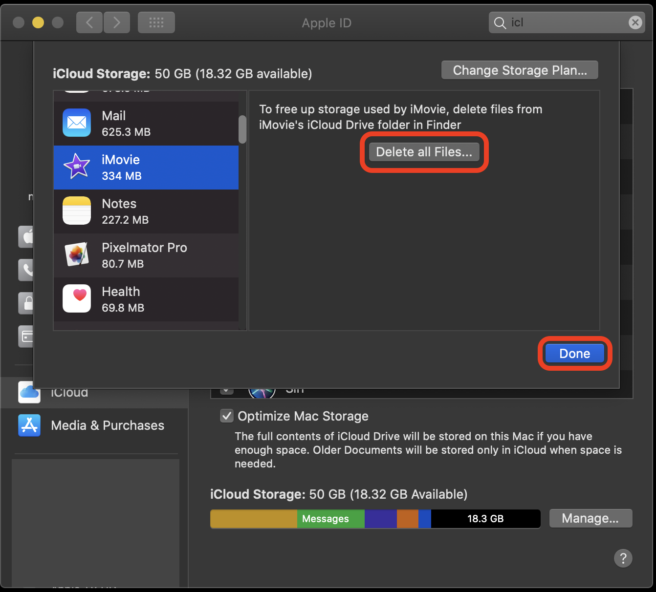how to free up space on mac using icloud