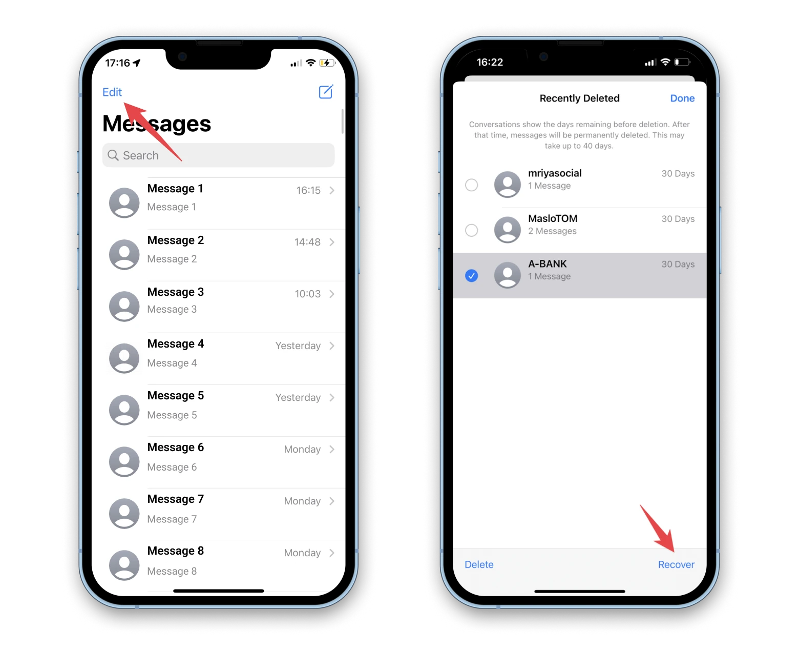 recover text messages on iPhone