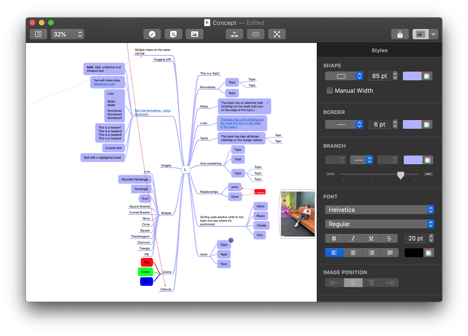 Create amaizing mind maps with MindNode