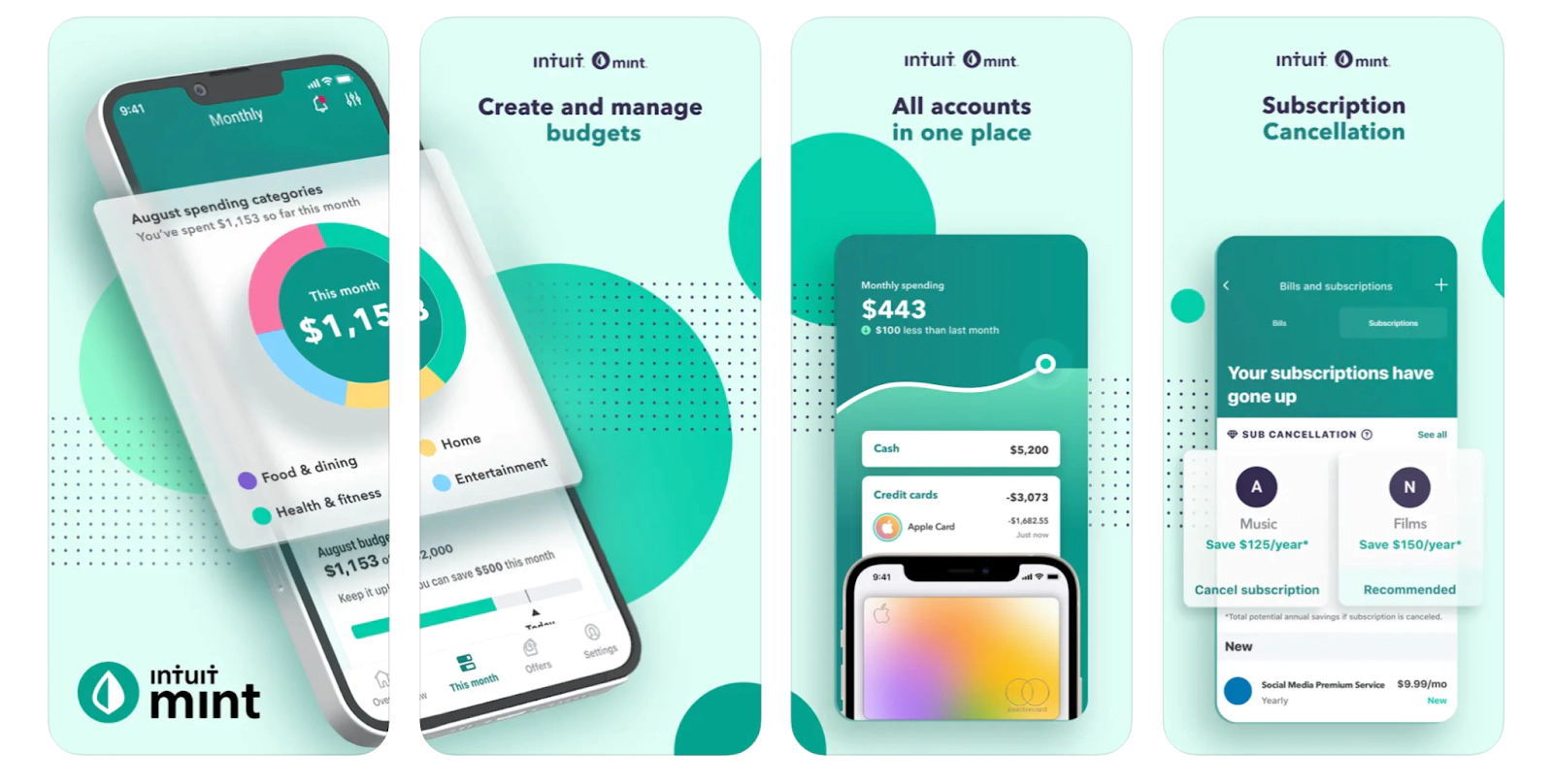 Mint, a popular free budgeting app