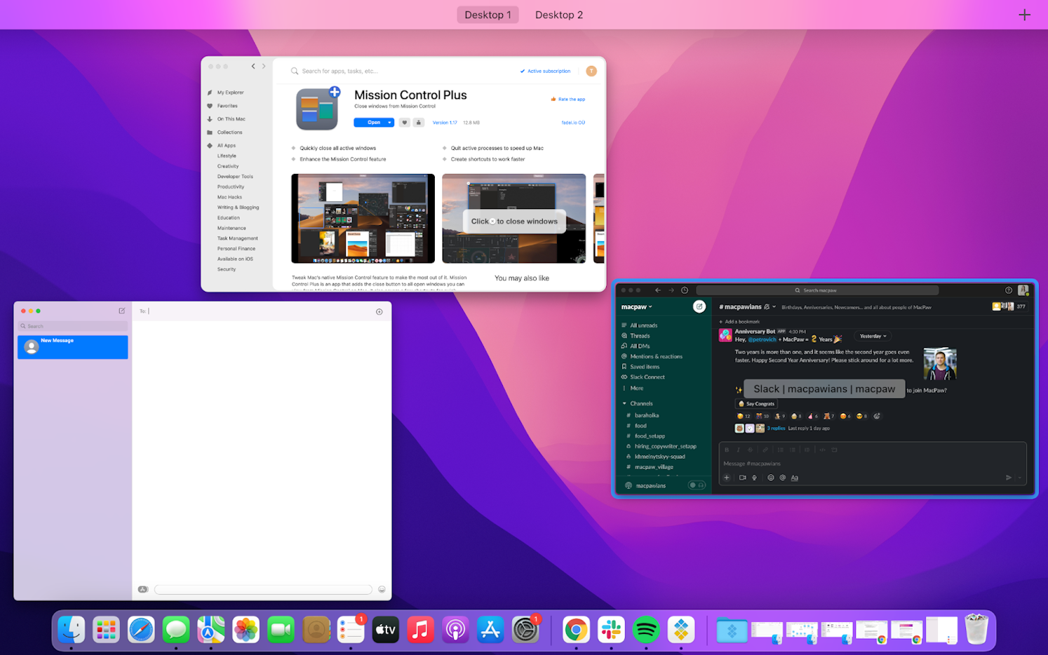 How to use multiple desktops on Mac