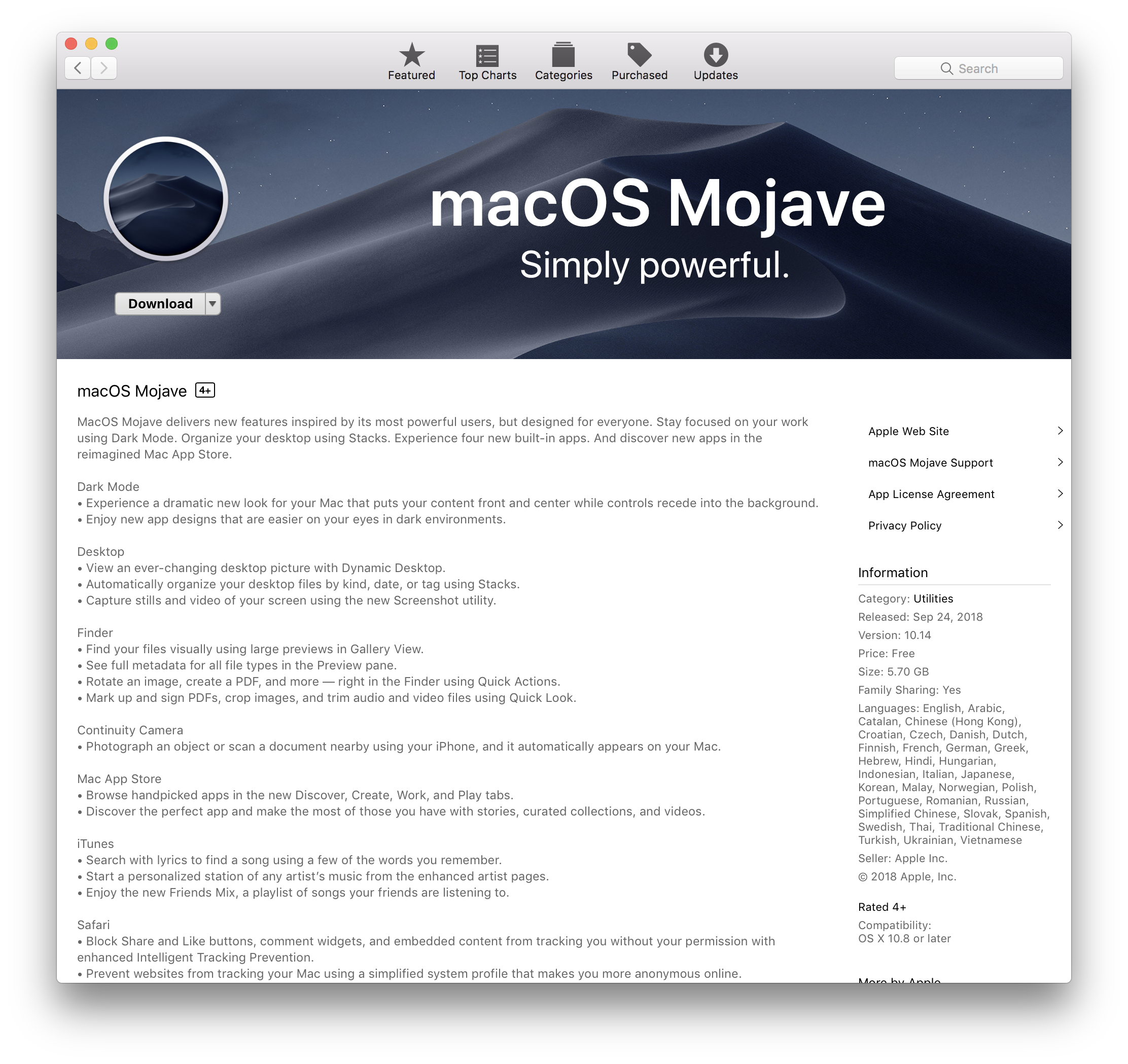 Mojave instal the new for ios