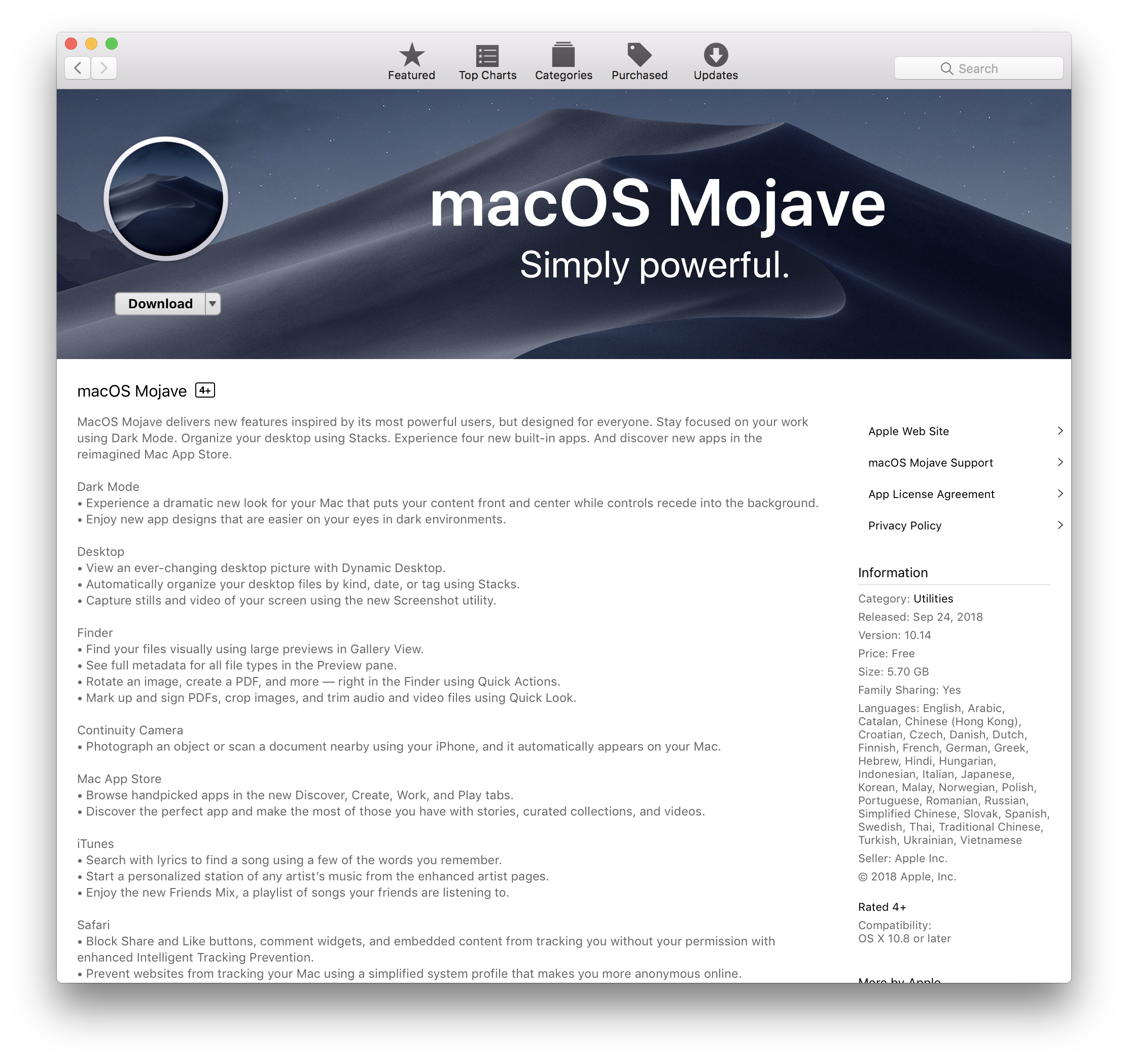 macos mojave install download