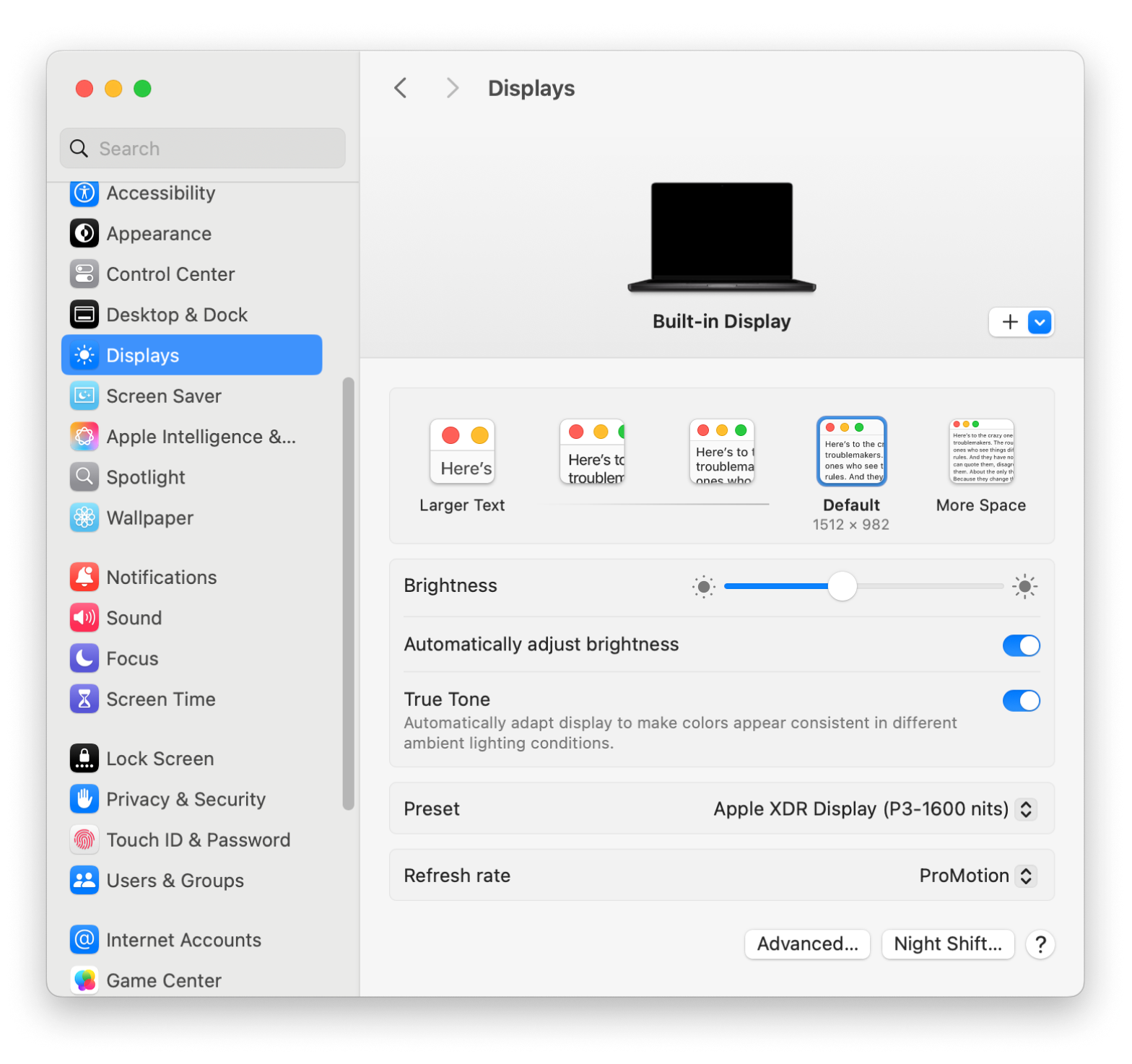 monitor resolution settings