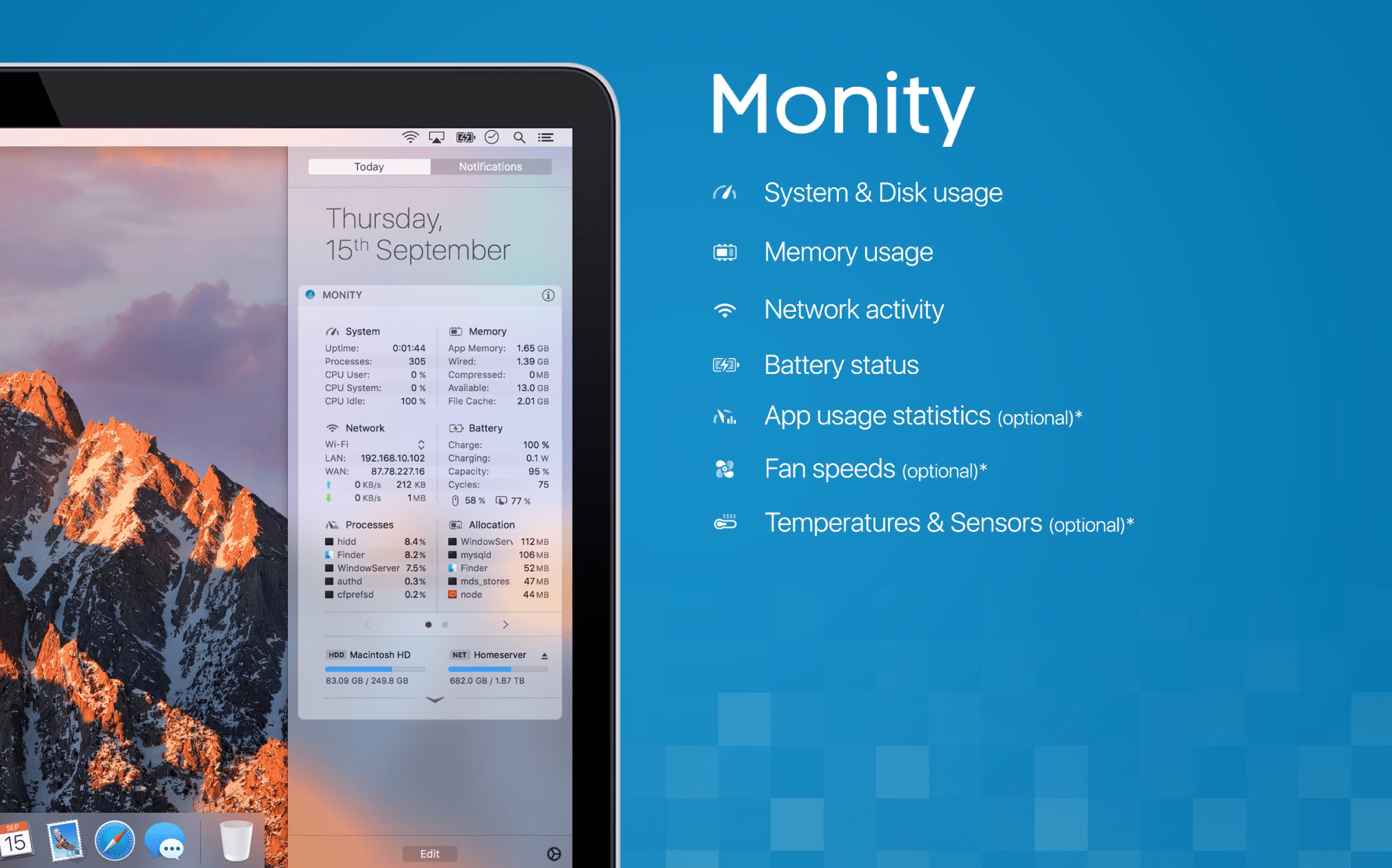 temperature monitor app for mac