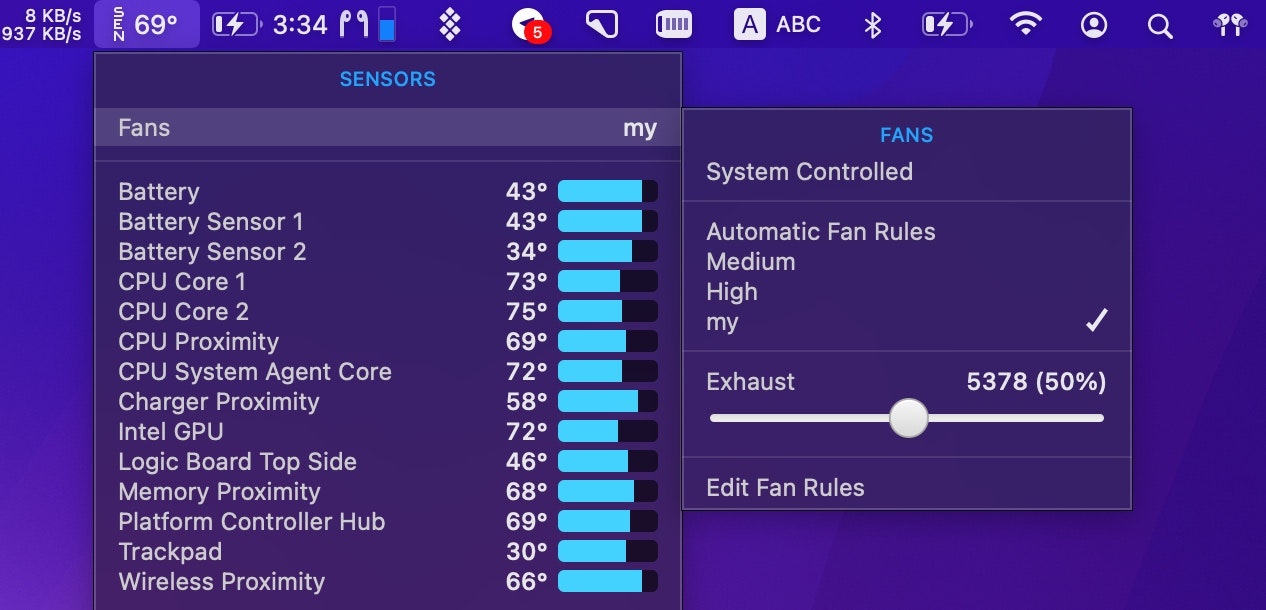 adjust fan speeds