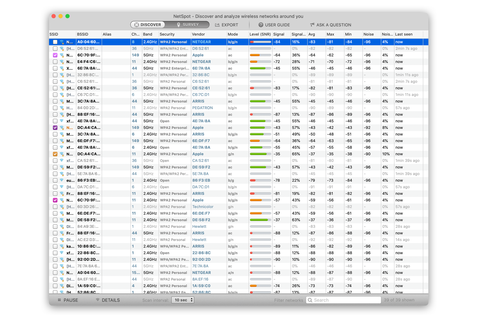 NetSpot analyze WiFi