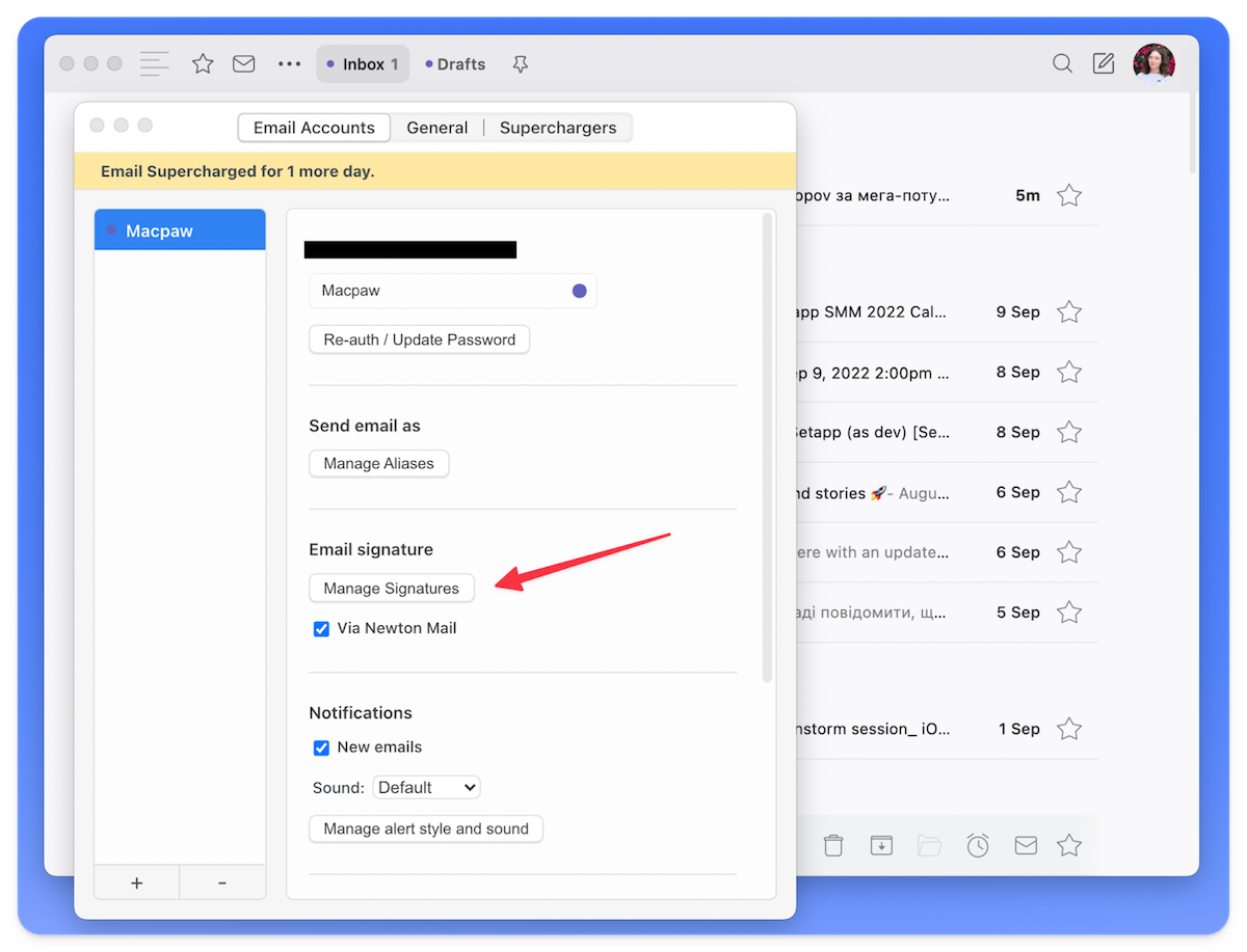 Manage Signatures in Newton Manage Signatures in Newton