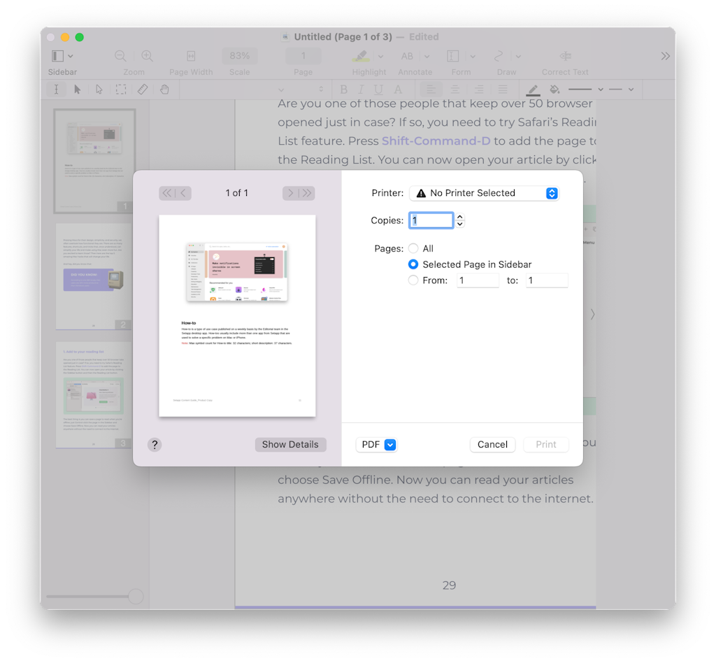 How to merge PDF files on Mac