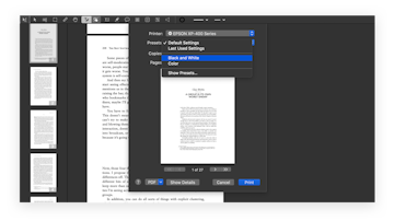 print black and white Nitro PDF